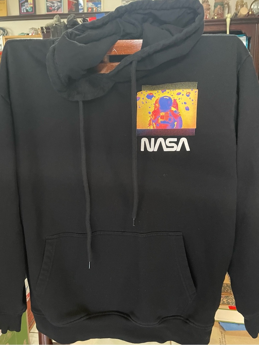 NASA Men's Black Graphic Hoodie